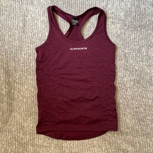 *GENTLY USED* Seamless Tank (black cherry)- ALPHALETE SIZE XS